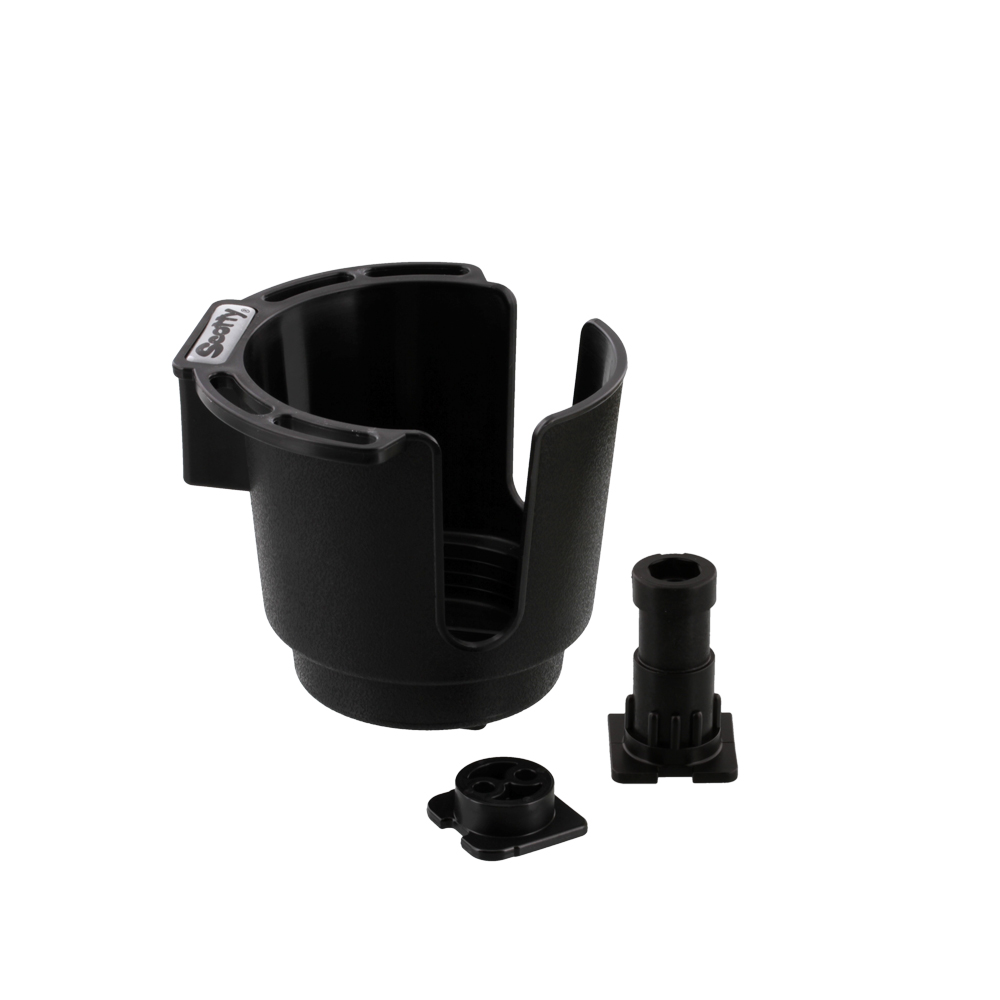 311-BK Black Cup Holder with Bulkhead Gunnel Mount and Rod Holder Post  Mount - Scotty Fishing