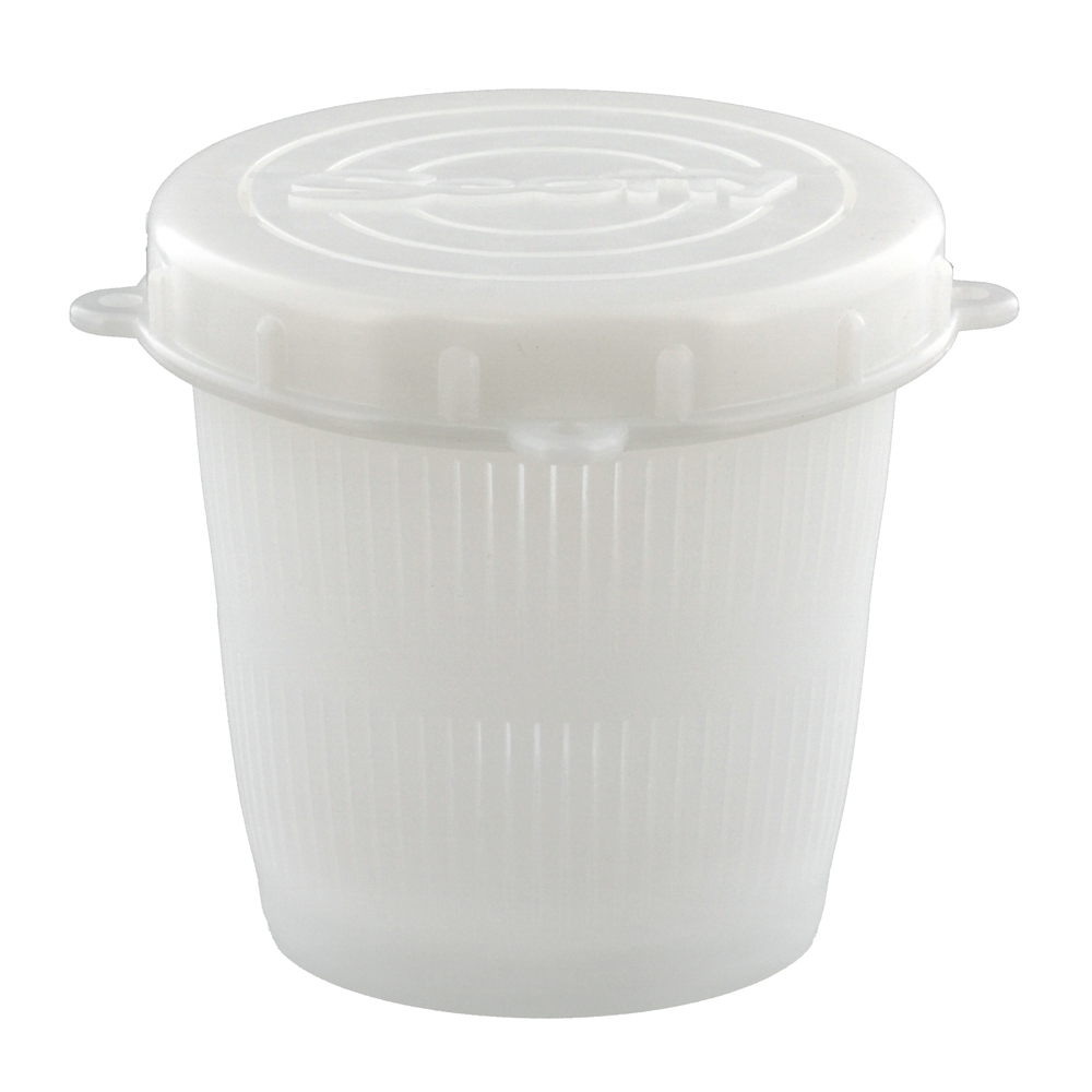 670 White 1/2 Litre, Vented Bait Jar with quick lock threaded lid - Scotty  Fishing
