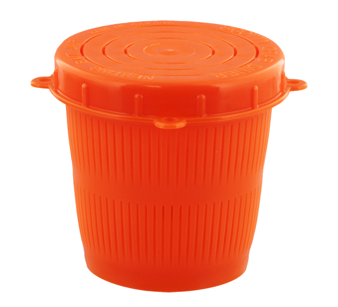672 Fluorescent Red 1/2 Litre, Vented Bait Jar with Quick Lock